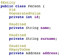 Envers Code Example